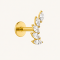 Piercing Iris – Titane Doré & Zircons Marquise