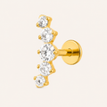 Piercing Labret Auréa – Ligne de Zircons en Titane