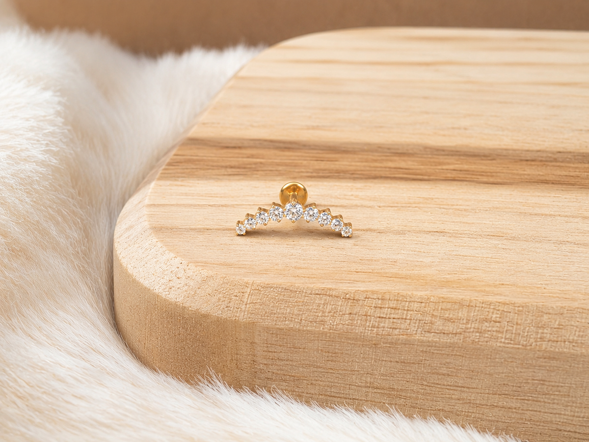 Piercing Élia – Titane & Zircons