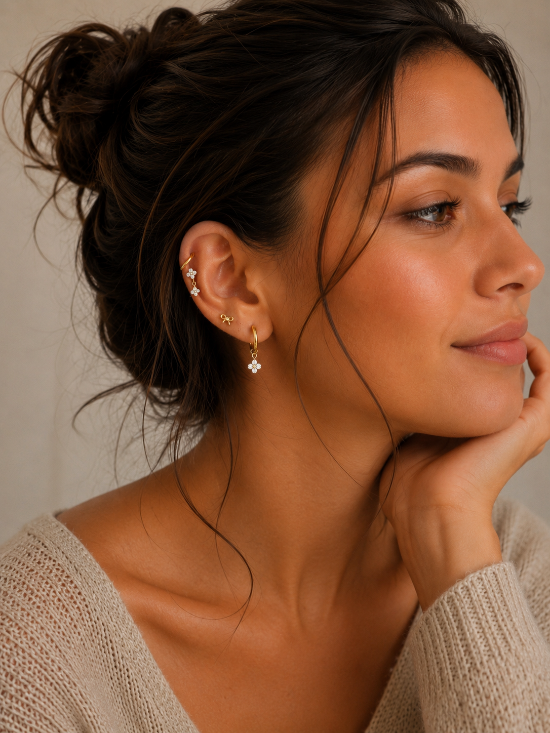 Piercing Flora – Double fleurs en Titane