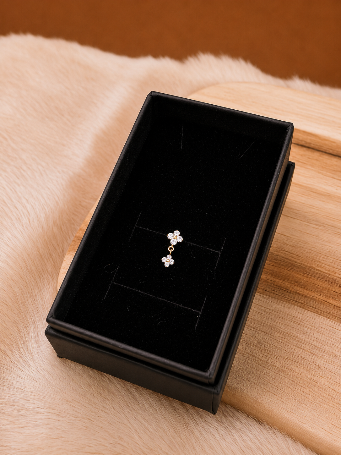 Piercing Flora – Double fleurs en Titane